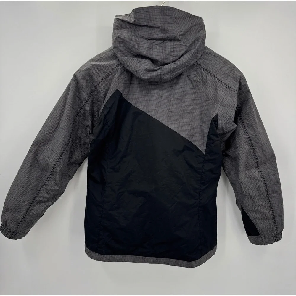 Columbia Omni-Tech Interchange Jacket Women S Grey Black Grid‎ Waterproof